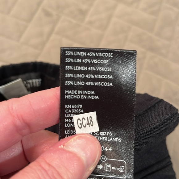 Urban Outfitters Black Beach Day Linen Maxi Skirt/NWT/XS - Picture 12 of 14